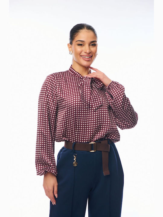 Women's Long Sleeve Shirt Burgundy