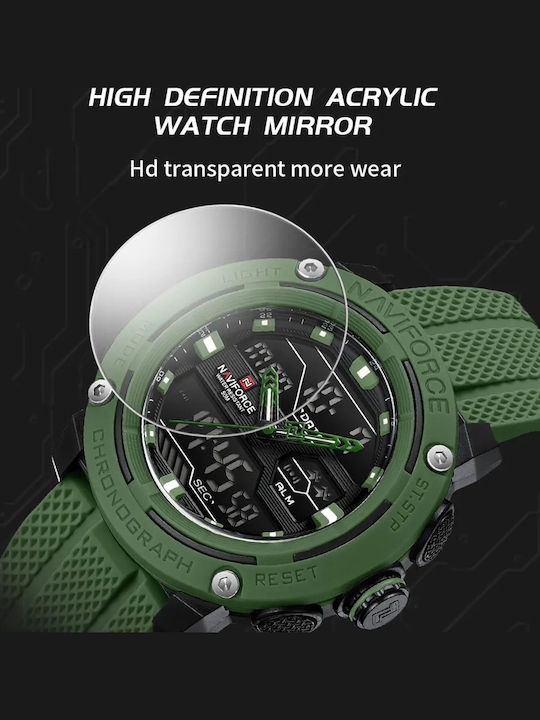 Naviforce Ceas Baterie Cu Curea Din Cauciuc