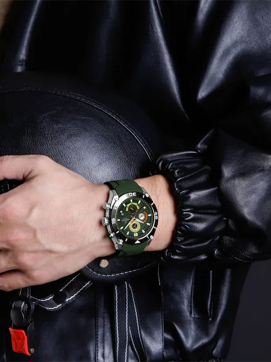 Naviforce Ceas Bărbați 20mm Cronograf Baterie Verde