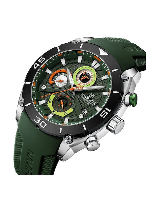 Naviforce Ceas Bărbați 20mm Cronograf Baterie Verde