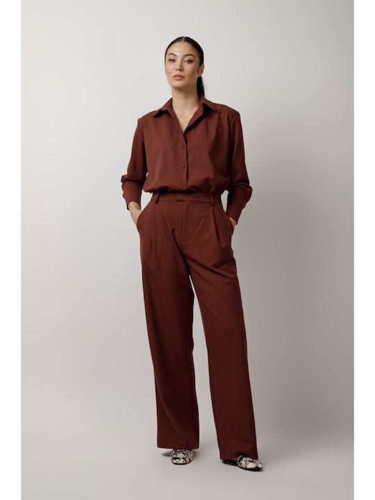 Women's Long Sleeve Shirt Wine