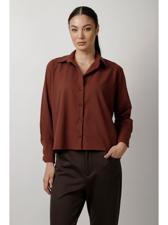 Women's Long Sleeve Shirt Wine