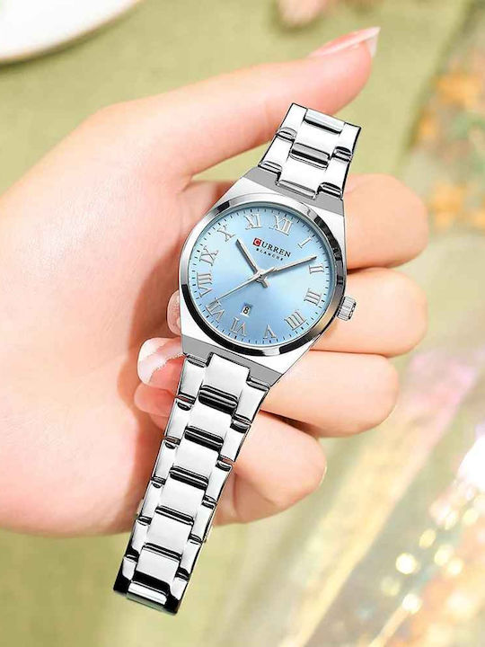 Curren Women's Watch with Silver Metal Bracelet