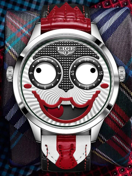 Lige Damen Uhr mit Rot Lederarmband