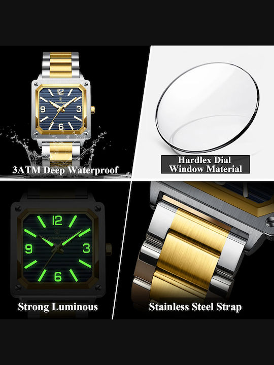 Poedagar Ceas de Damă cu Argintiu Brățară Metalică