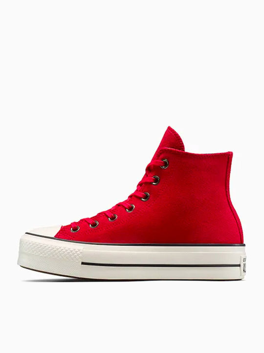 Converse Chuck Taylor All Star Платформи Сникърси Червени
