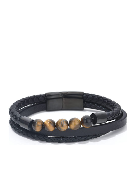 Toro Nero Brățară Pentru Bărbați Din Piele 21cm