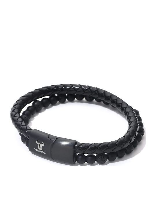 Toro Nero Brățară Pentru Bărbați Din Piele 21cm