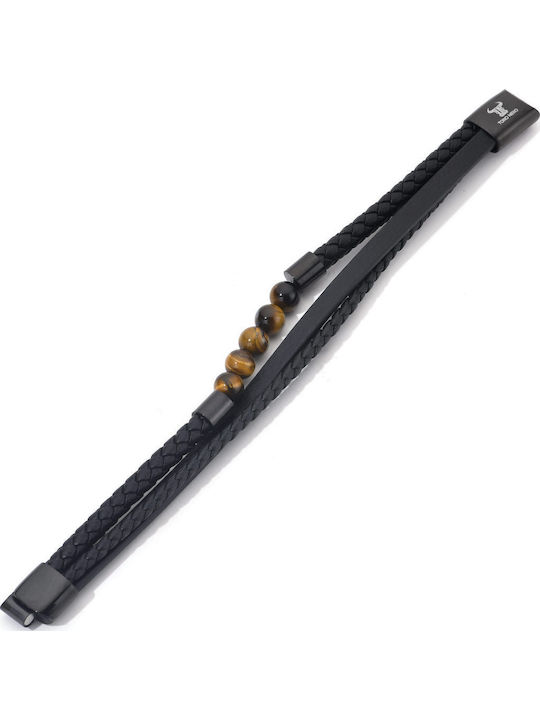 Toro Nero Brățară Pentru Bărbați Din Piele 21cm