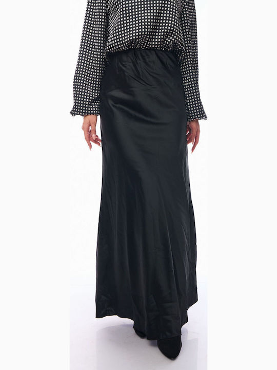 Satin Skirt Black