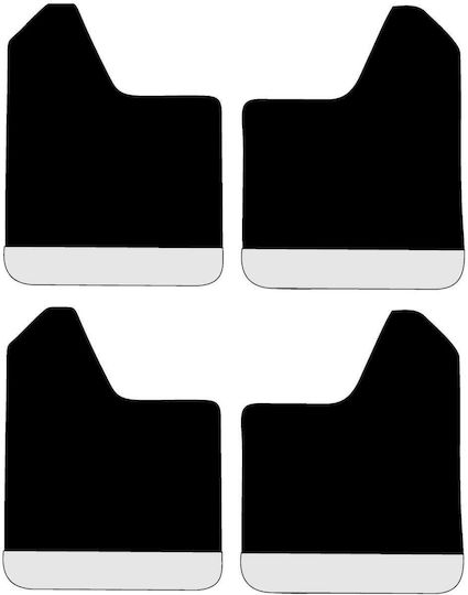 Set 4 Barițe Noroi Sport Din Cauciuc Pentru Mașini Universal Argintiu Model Mărime 30 X 23cm