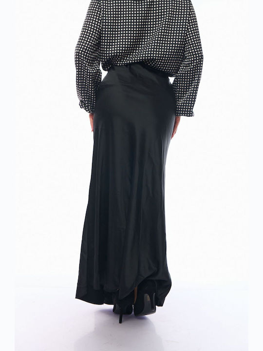 Satin Skirt Black