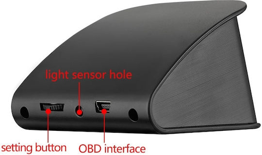 Pyramid Instrument digital OBD2, Head Up Display, Turometru, Contor RPM și Temperatura apei Pentru mașină 66.04mm pentru montare pe Tabloul de bord