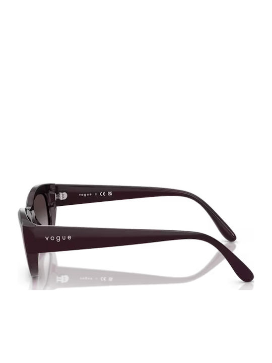Vogue Women's Sunglasses with Burgundy Plastic Frame and Burgundy Gradient Lens VO5616S 24268G