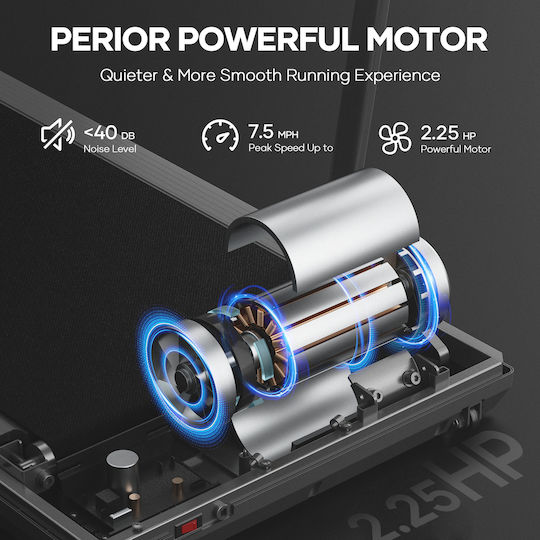 ForAll 2.25hp Electric Foldable Treadmill for User up to 100kg