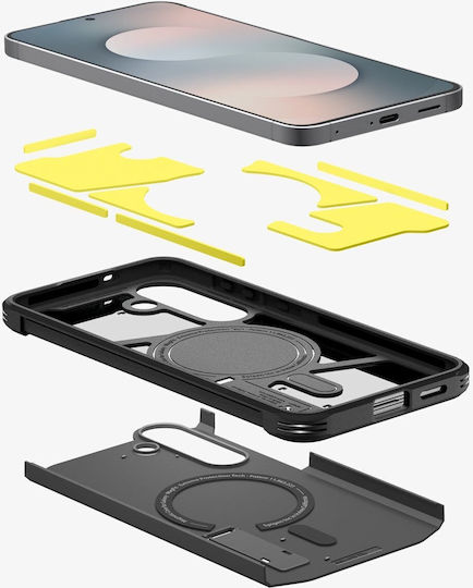 Spigen Tough Armor Magsafe Задна корица Силикон / Пластмаса 2мм Черен (Galaxy S25 FE)