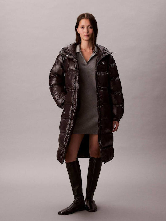 Lungă Jachetă de femei Puffer Black