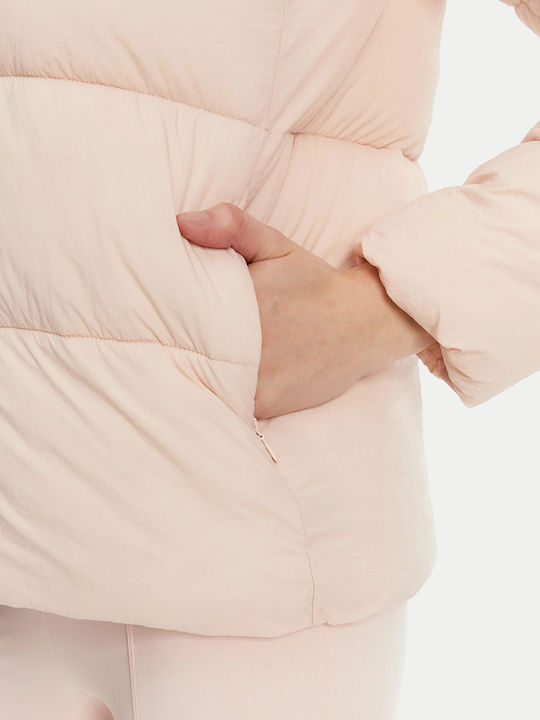 Damen Puffer Jacke für Winter Light Pink