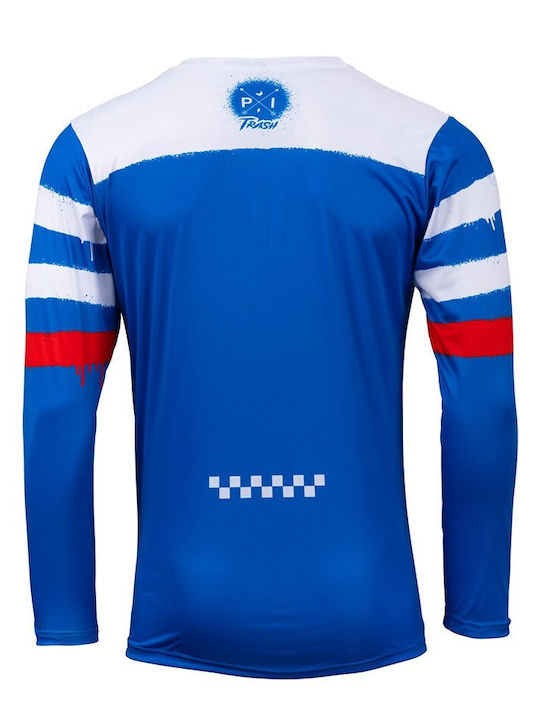 Pull-In Mx Challenger Pentru bărbați Tricou Motocross Mânecă lungă Albastru Culoare