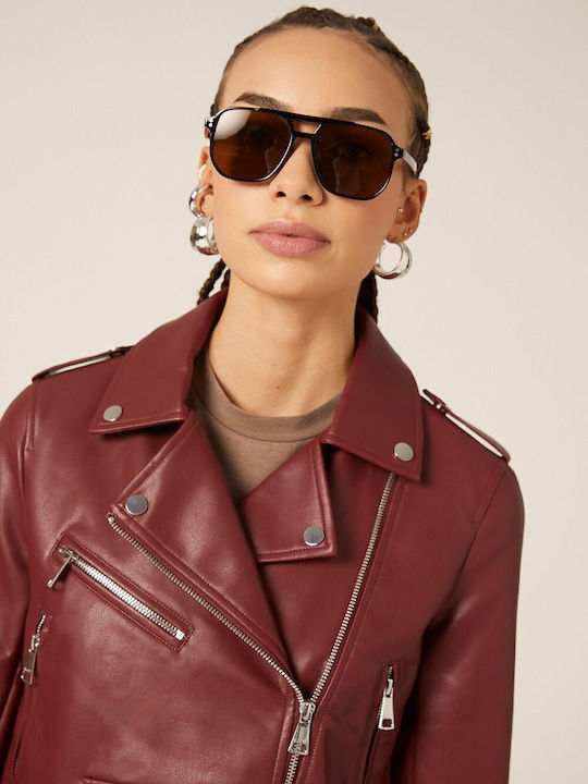 Damen Bomberjacke Burgundy