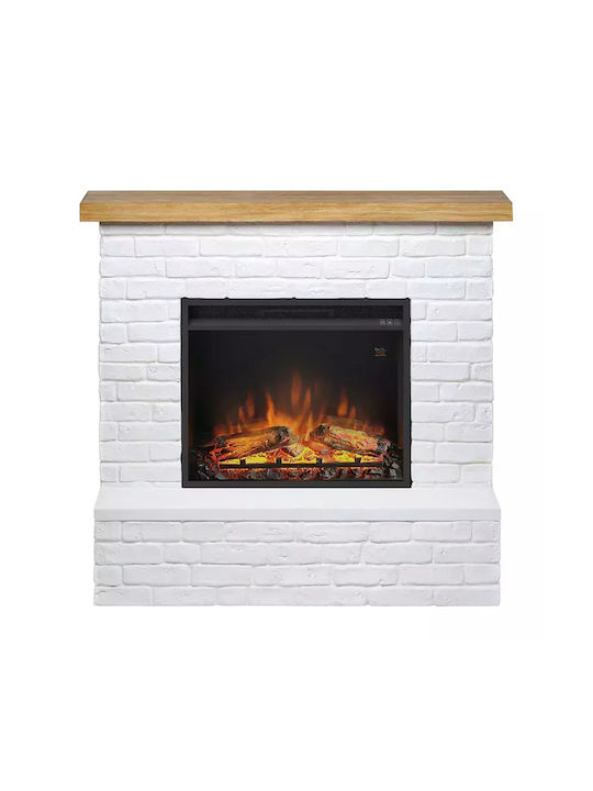 Tagu Floor Electric Fireplace 1500W White