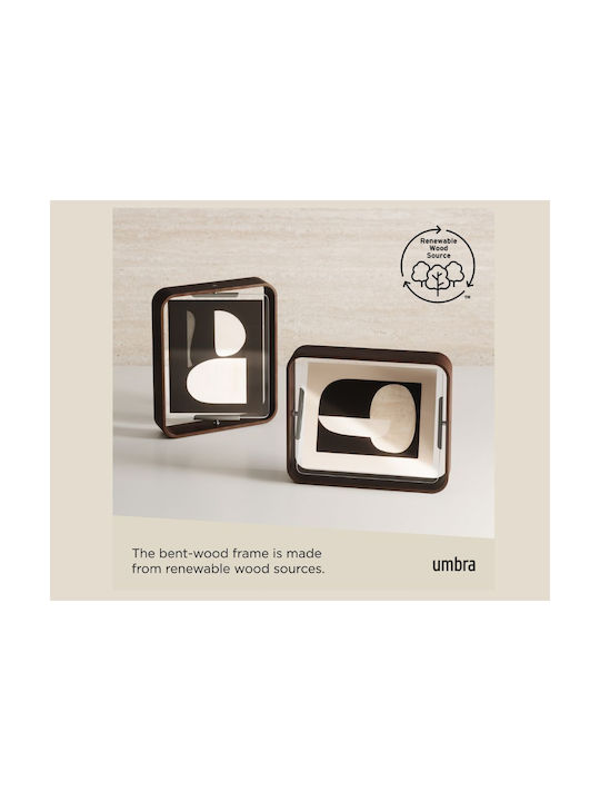 Umbra Bellwood 10x15 Η Περιστρεφόμενη Κορνίζα Διπλής Όψης Φινίρισμα Καρυδιάς