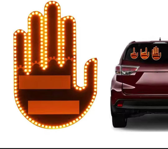 Led Car Signal Fernbedienung Handheld Typ 4 Nutzungsmodi Helle Beleuchtung Universelle Kompatibilität Schwarz Orange