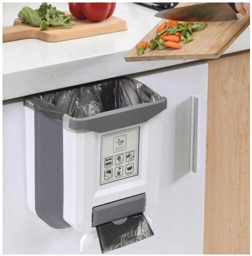 Waste Bin for Cabinet Plastic Grey 10lt