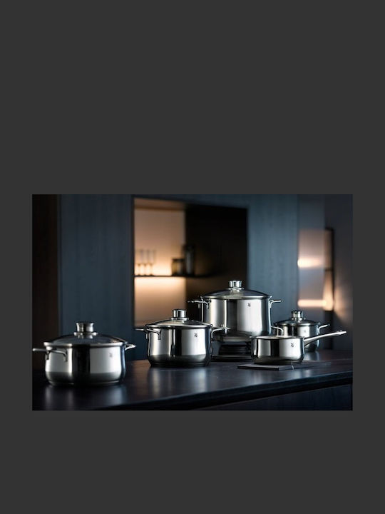 WMF Diadem Plus Pots Set of Stainless Steel with No Coating Silver 5pcs