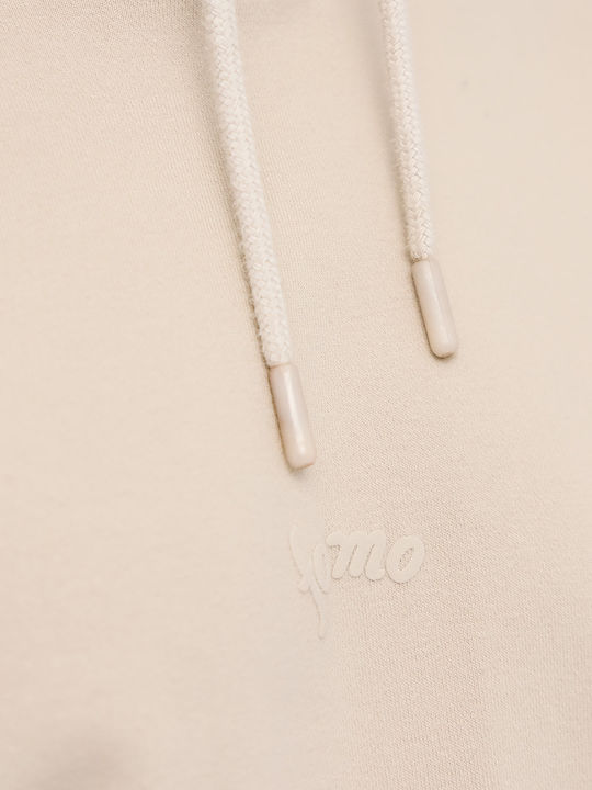 Sweatshirt with Hood Ecru