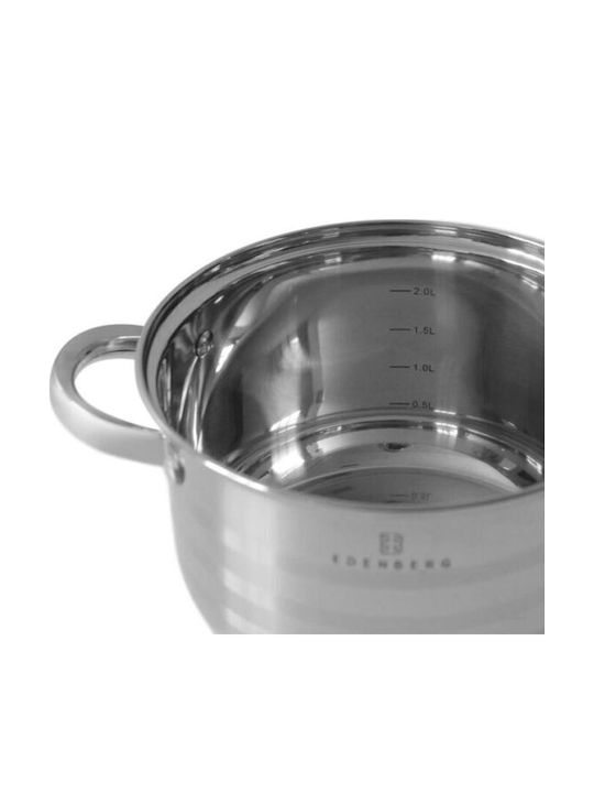 Edenberg Set de vase de gătit din oțel inoxidabil Argint cu strat antiaderent 9buc