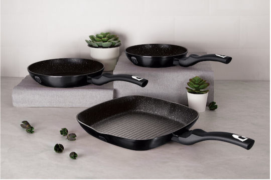 Berlinger Haus Σετ Τηγάνια από Αλουμίνιο Carbon Pro με Επίστρωση από Πέτρα 3 Σκευών