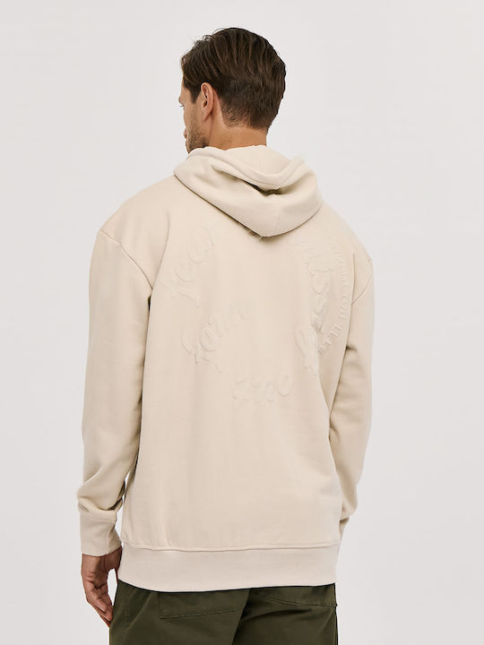 Sweatshirt with Hood Ecru