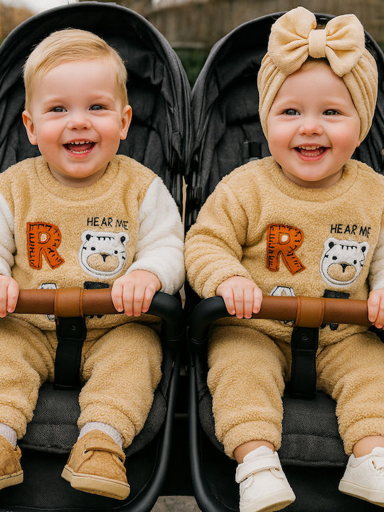 Kinder-Set mit Hose Winter 2Stück Beige