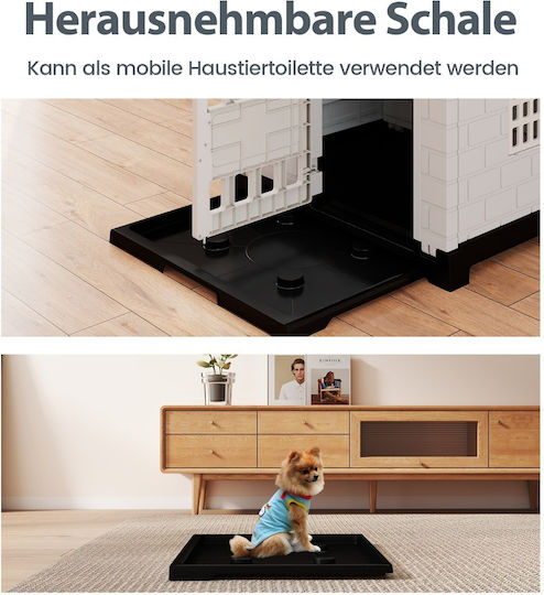 Costway Dog House Plastic Outdoor Gray