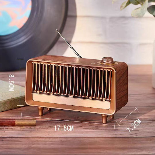 Old Street Audio AS25 Bluetooth Speaker 5W with Radio and Battery Life up to 6 hours coffee