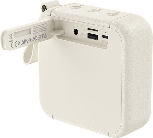 Hoco HT1 Marquis Sport Ηχείο Bluetooth 8W με Ραδιόφωνο και Διάρκεια Μπαταρίας έως 3 ώρες Λευκό