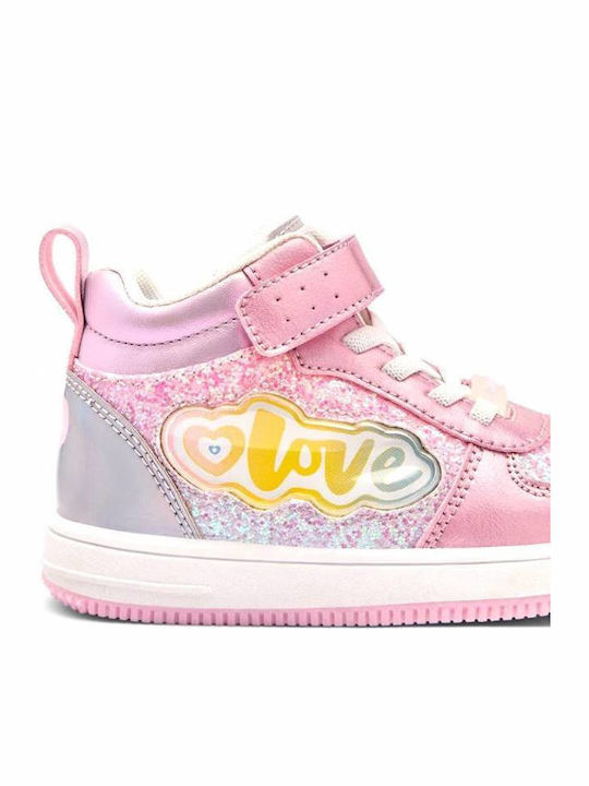 Παιδικά Sneakers High με Φωτάκια Πολύχρωμα