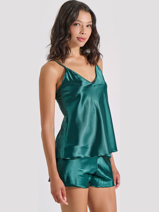 Milena by Paris Χειμερινό Babydoll Σμαραγδί