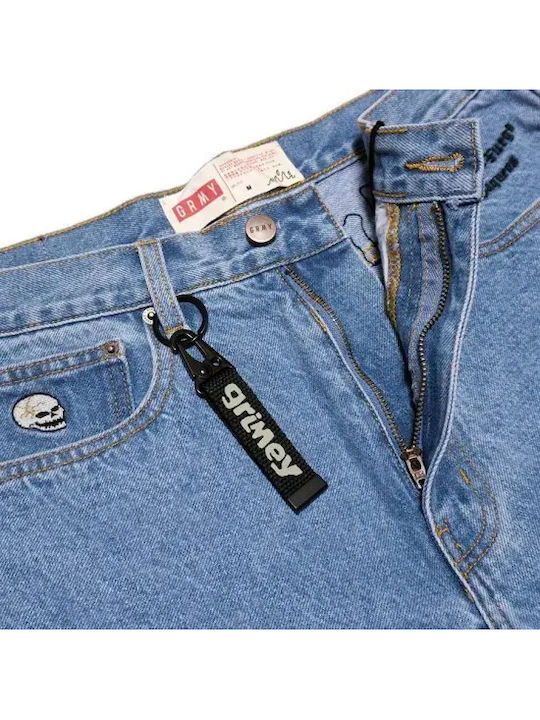 Men's Jeans Pants with Regular Fit Washed Blue