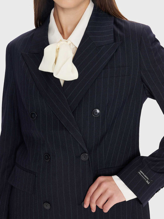 ALE - The Non Usual Casual Blazer pentru femei Încrucișat Sacou Blue