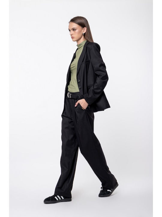 Helmi Damen Mittellang Blazer Black