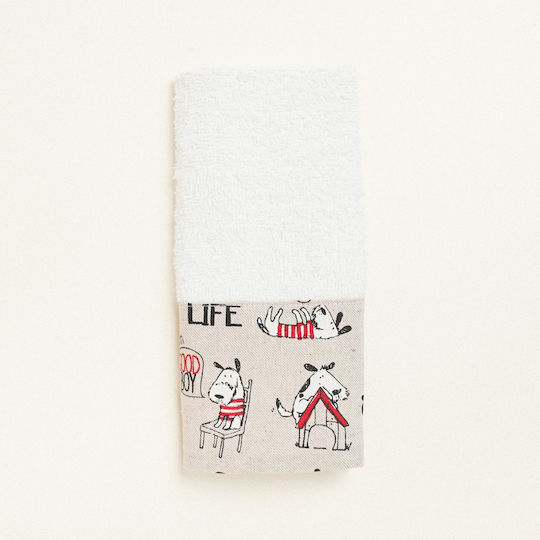 Beauty Home Towel in White Color 30x50cm