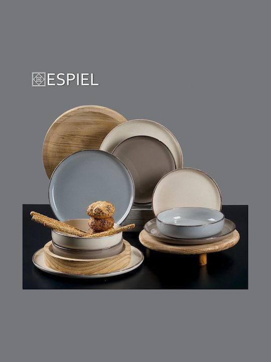 Espiel Tuscany Brown Ceramic Dinnerware Set 18pcs