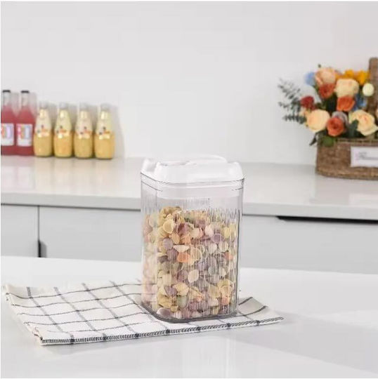 Set 5Stücke Lebensmittelgläser Allgemeine Verwendung mit Kunststoffdeckel Transparent 1600ml