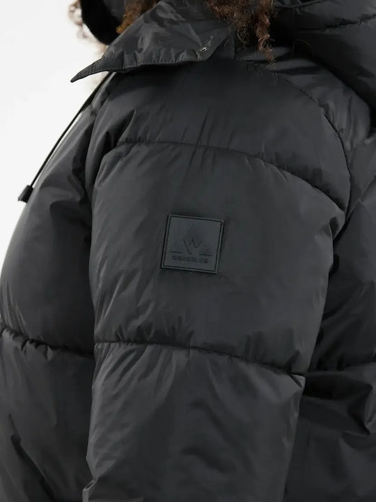 Damen Puffer Jacke für Winter Black