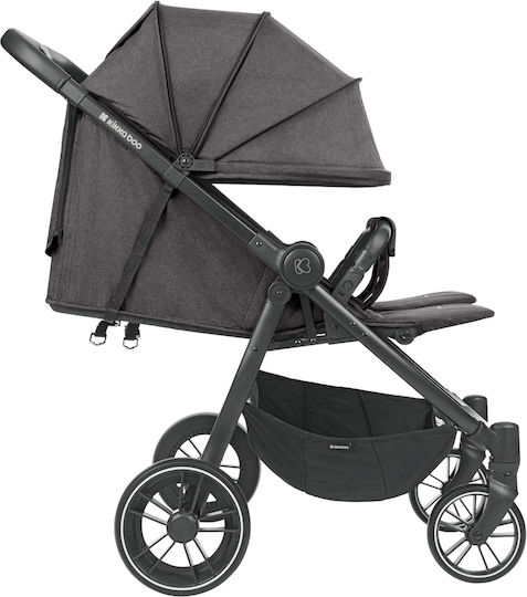Kikka Boo Happy 2 Double Stroller Suitable for Newborn Dark Grey 11.5kg