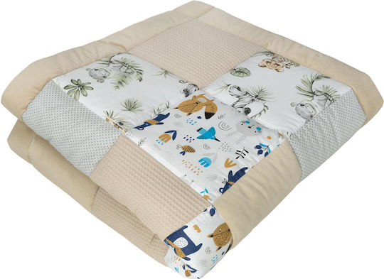 Medi Partners Play Mat 100% Cotton 100x100cm Multifunctional Thick Soft Baby Play Mat Playpen Insert