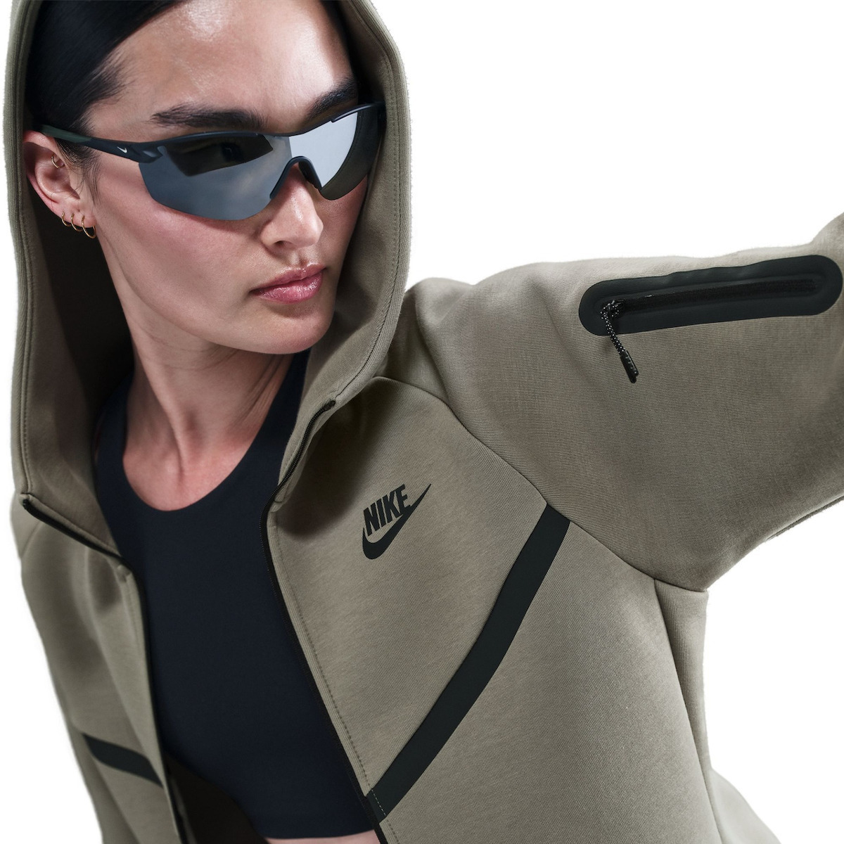 khaki nike hoodie womens