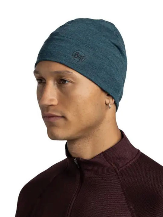 Merino Beanie Unisex Σκούφος Πλεκτός σε Πράσινο χρώμα